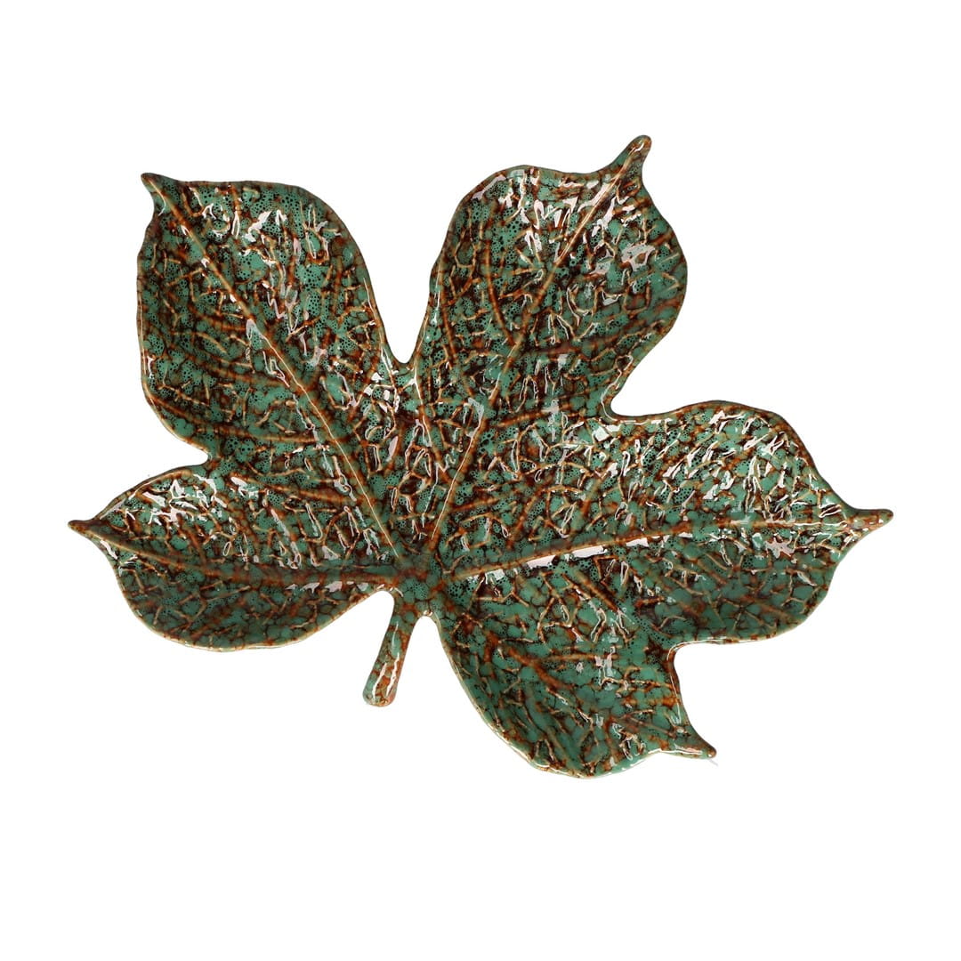 RITUALI DOMESTICI SFOGLIAMI Zestaw 2 pater liść figowy 17.5x22.5x3 cm