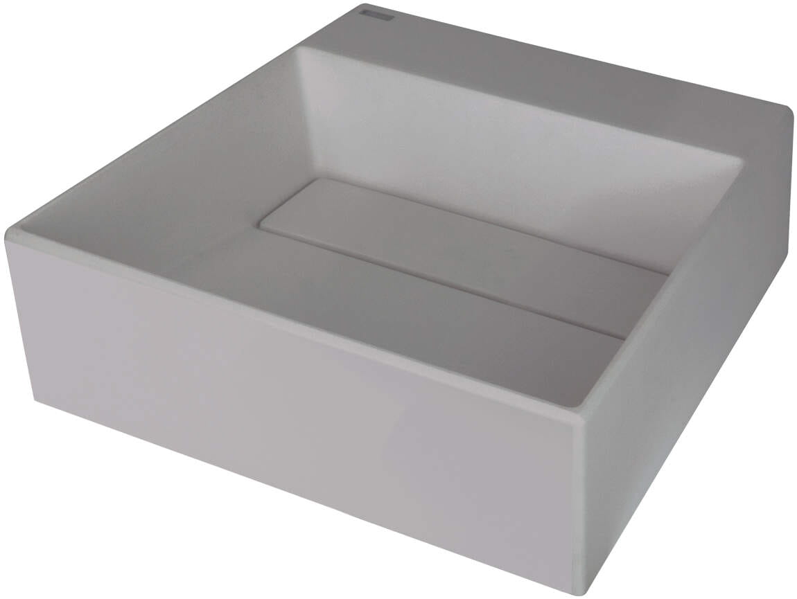 Deante Umywalka granitowa nablatowa Correo szary metalik CQR_SU4M