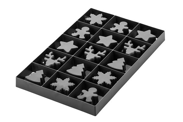 Zestaw Voilá Cookie Winter Holiday, wykrawacz do ciastek + 10 torebek z cukierkami, Silikomart