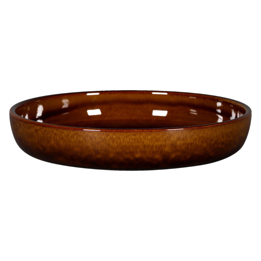 PORCELANA RAK STONE Talerz głęboki 24 cm bursztynowy