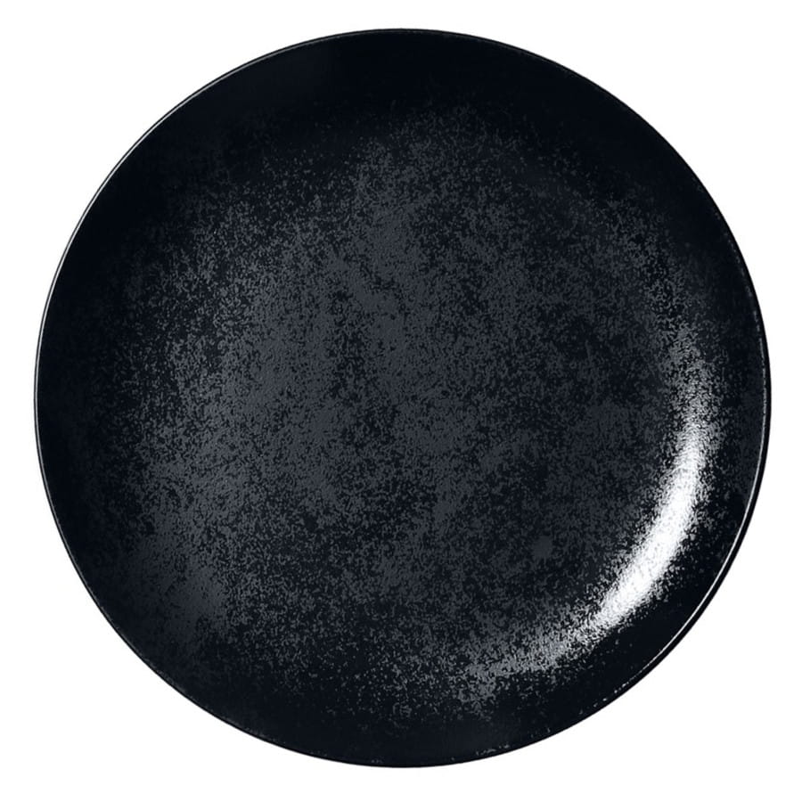 PORCELANA RAK KARBON Talerz płaski okrągły - Coupe 31 cm czarny