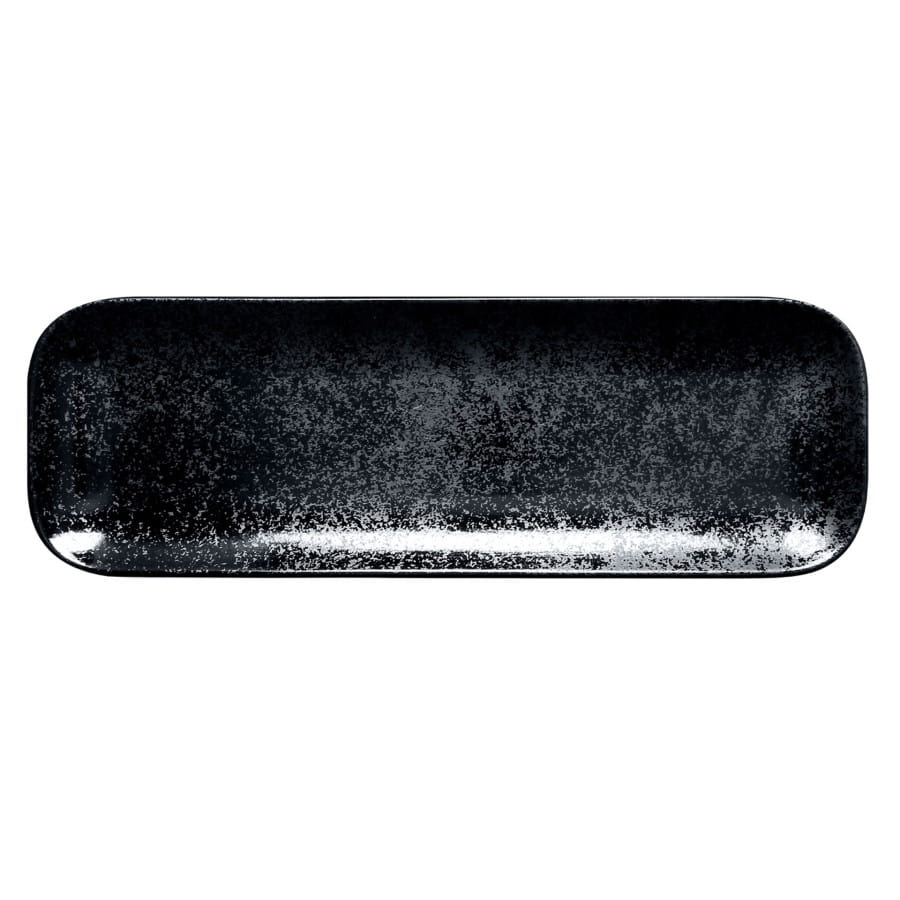 PORCELANA RAK KARBON Talerz prostokątny 33 x 11 cm czarny