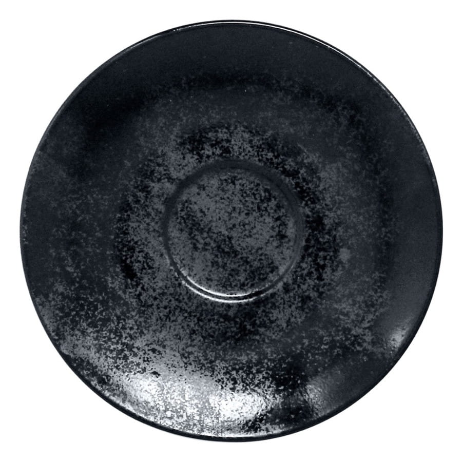 PORCELANA RAK KARBON Spodek do filiżanki 17 cm czarny