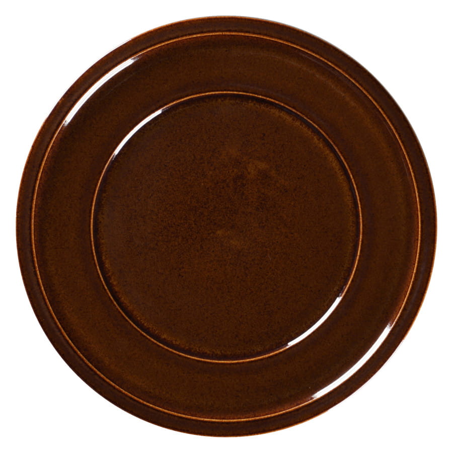 PORCELANA RAK STONE Talerz płaski 24 cm bursztynowy