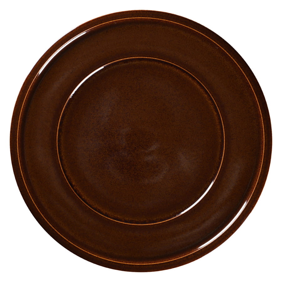PORCELANA RAK STONE Talerz płaski śr. 32 cm bursztynowy
