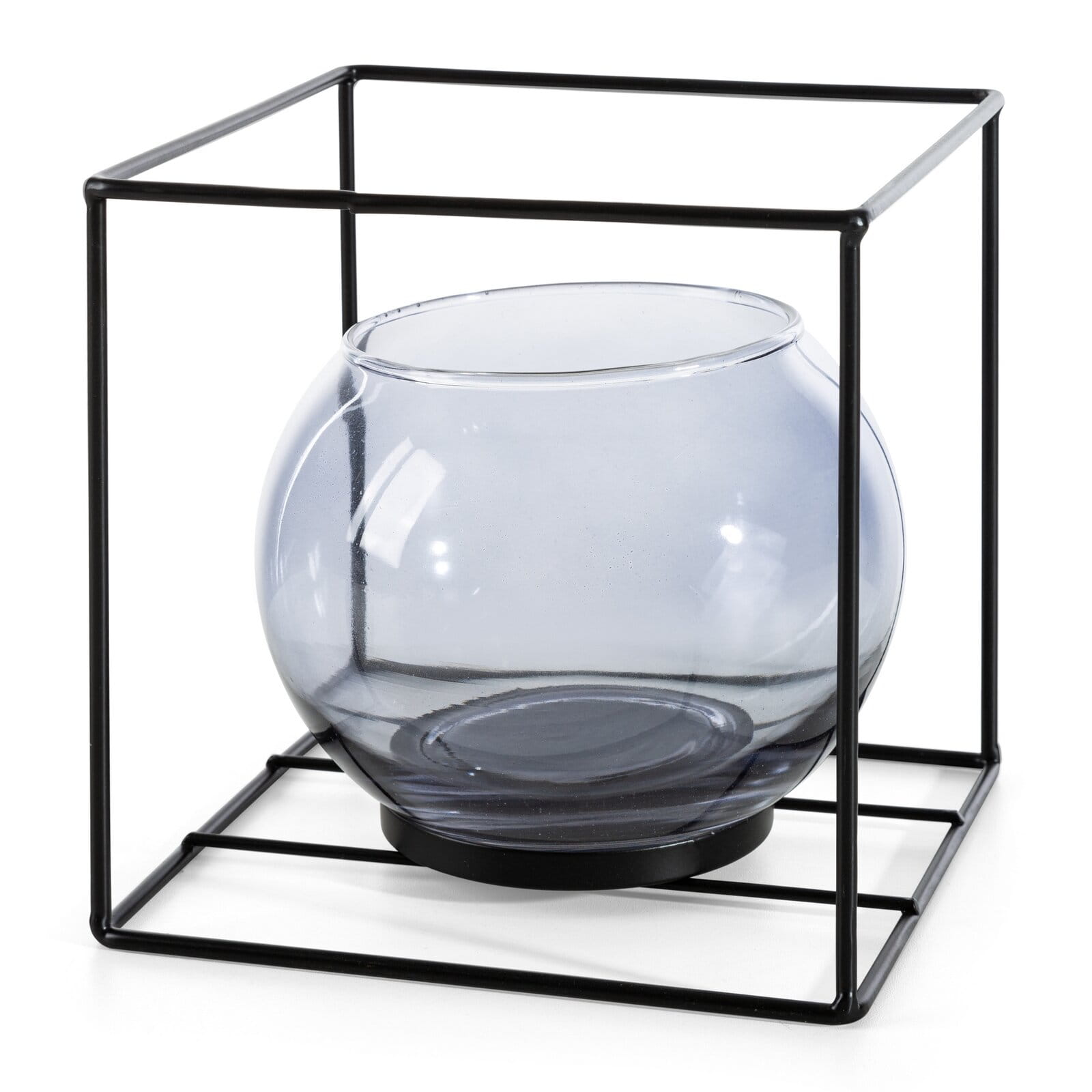 Szkło Dekoracyjne 100737 17 x 17 x 17 Cm Czarny szt. 12