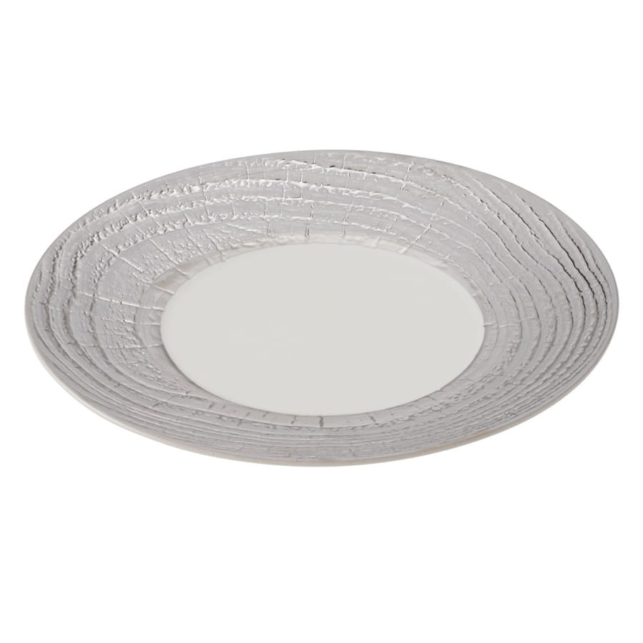 Revol ARBORESCENCE talerz płaski 31 cm, srebrny Ivory / real silver