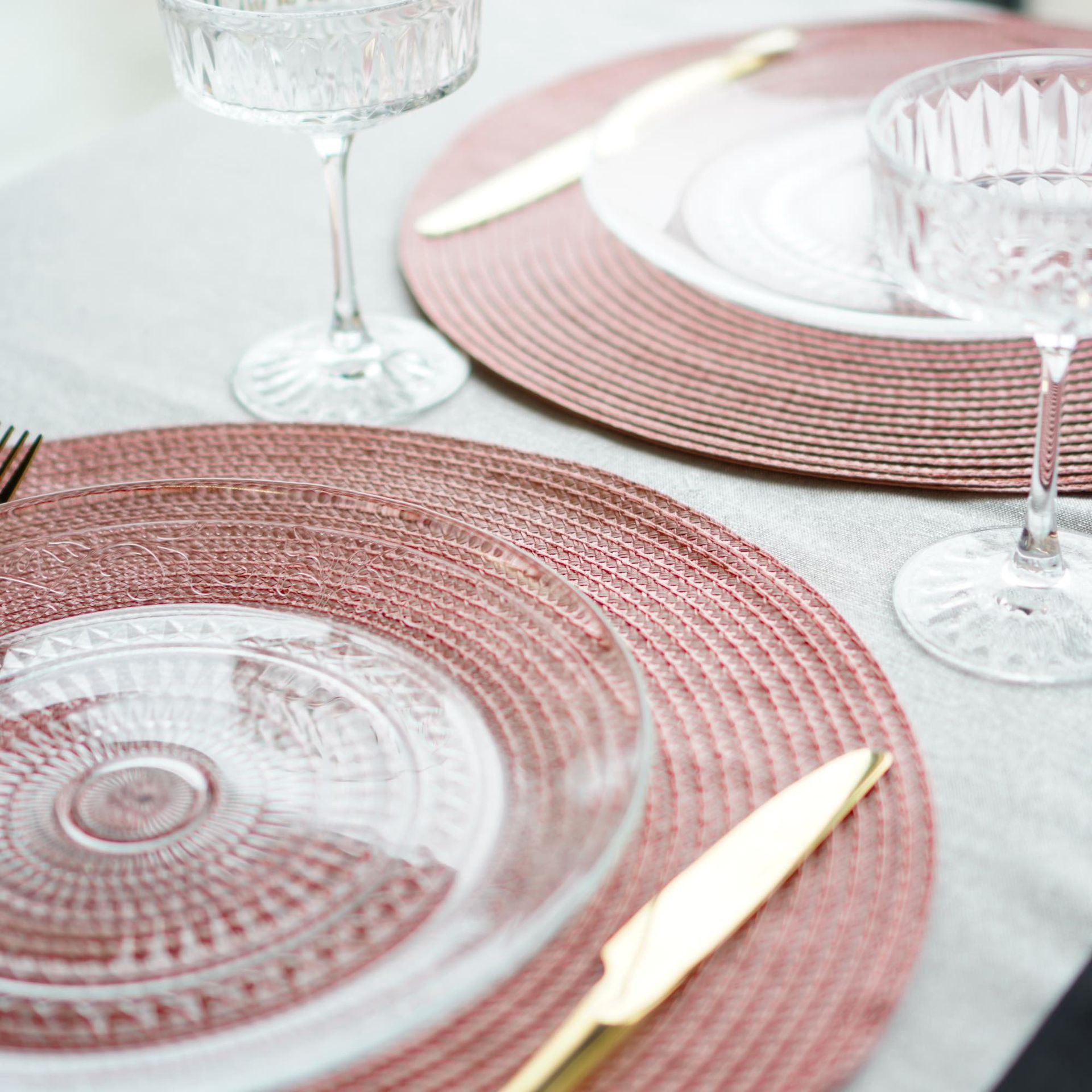 Ciemny Róż Okrągła Podkładka Kuchenna Na Stół CHEF