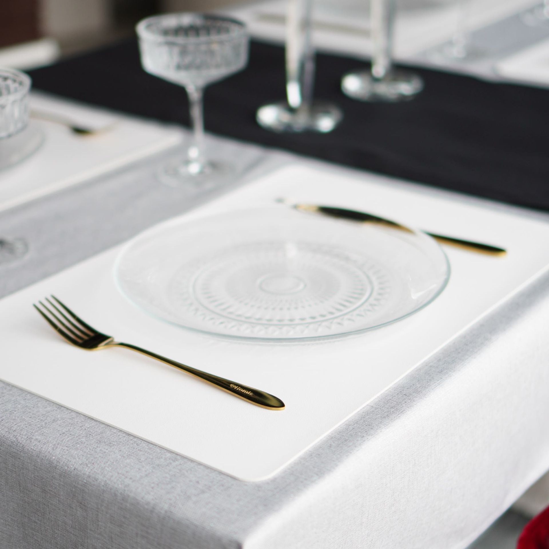 Biała Podkładka Pod Talerze 45x30 SKINNY