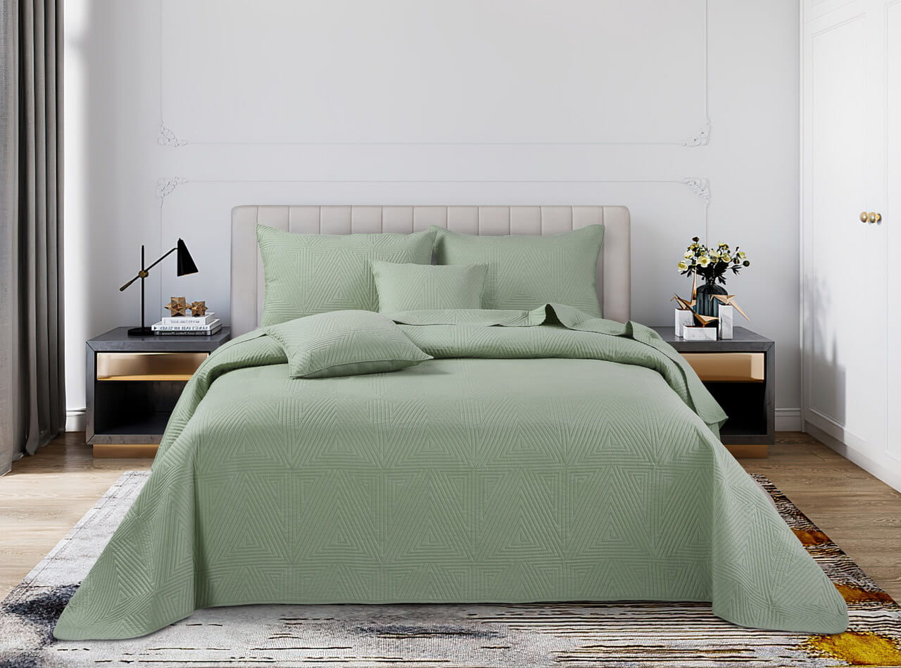 Szałwia Narzuta Pikowana na Łóżko 200x220 TRIO