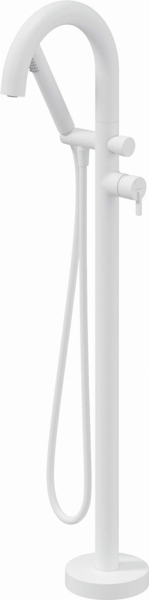 Deante Bateria wannowa Silia alabaster z zestawem prysznicowym BQS_A17N