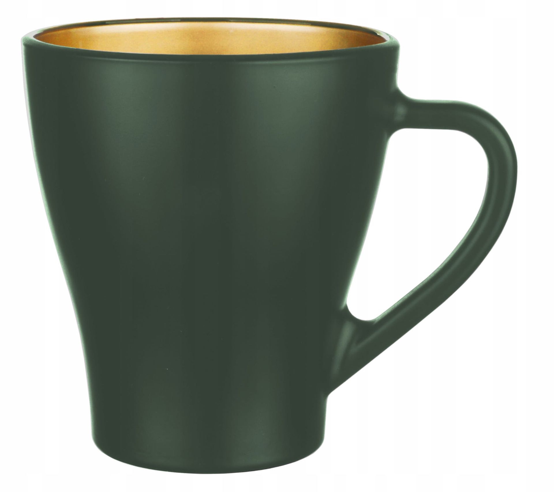 Kubek szklany Hugo 360ml Glamour Zielony Matowy złoty środek GLASMARK