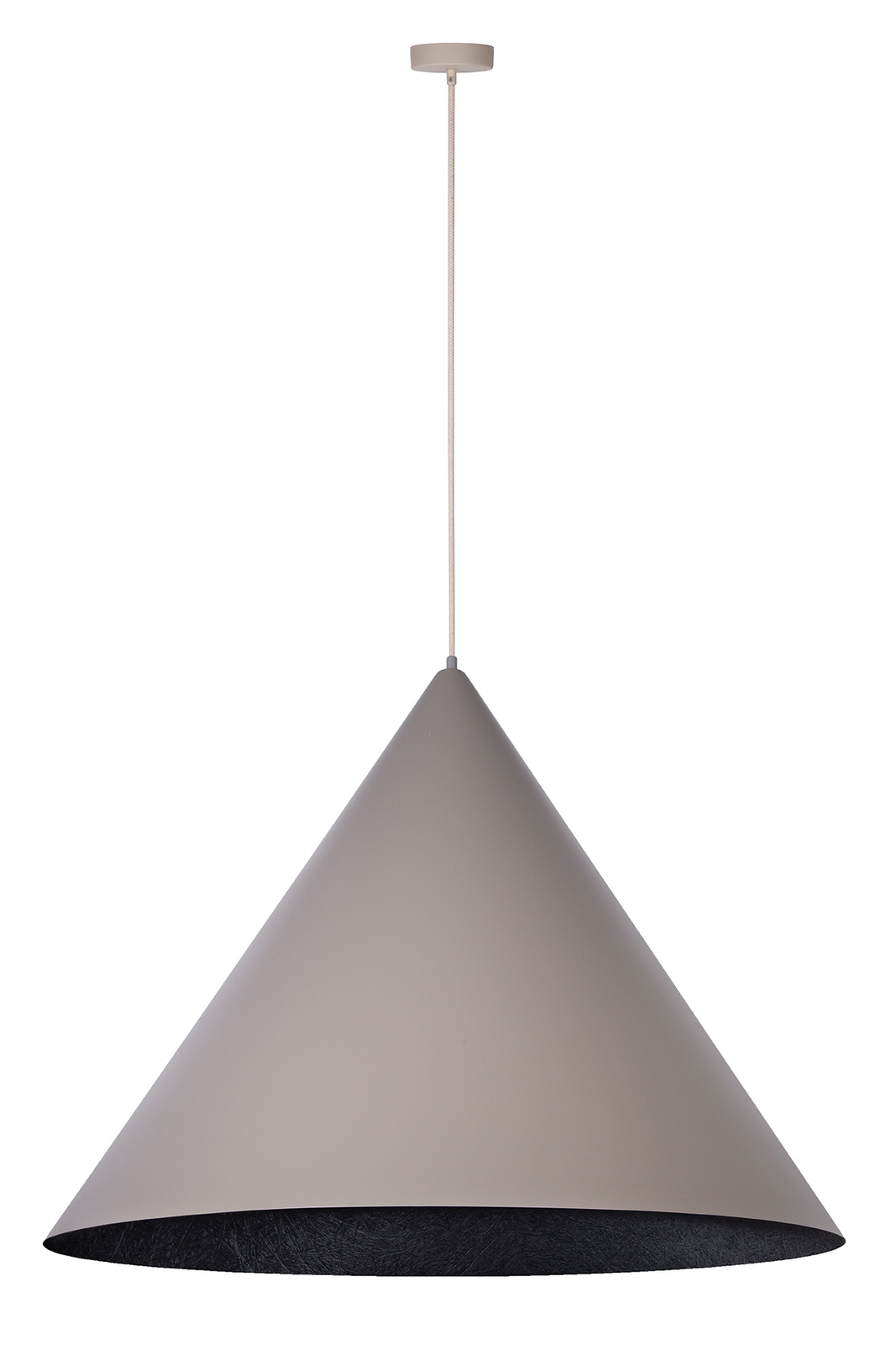 Vesuvio taupe/czarny L 3xE27 kompozyt minelany, stal lakierowana