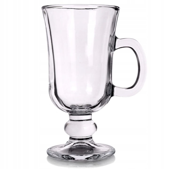 Szklanka na stopce 240 ml do kawy i herbaty przezroczysta szkło
