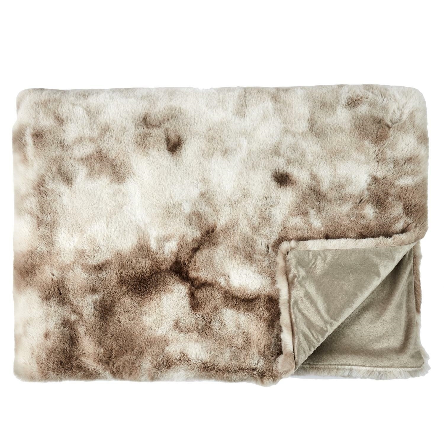 Fernity Koc Furry 140x200cm brązowo-kremowy