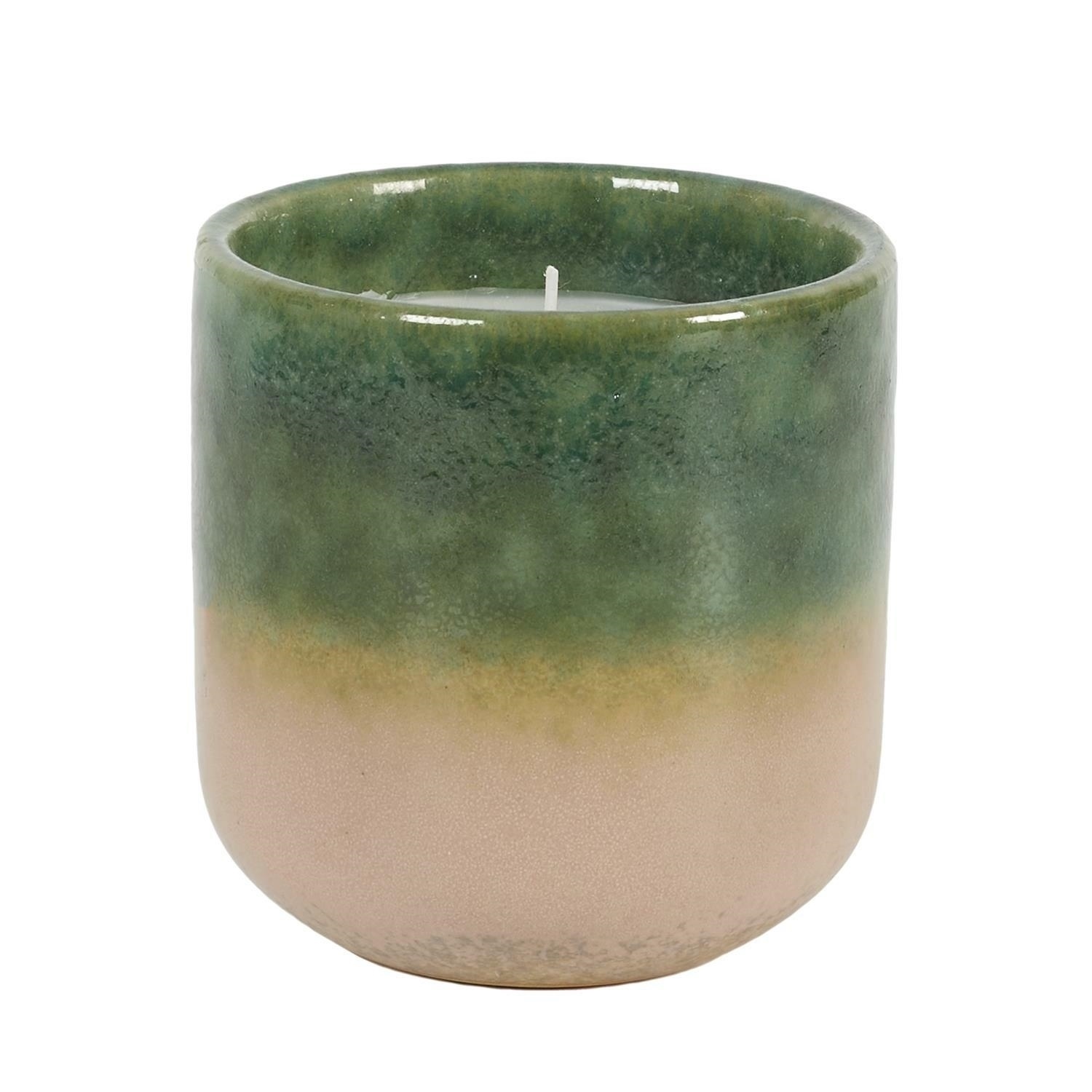 Fernity Świeca Glaze S w ceramice zielona