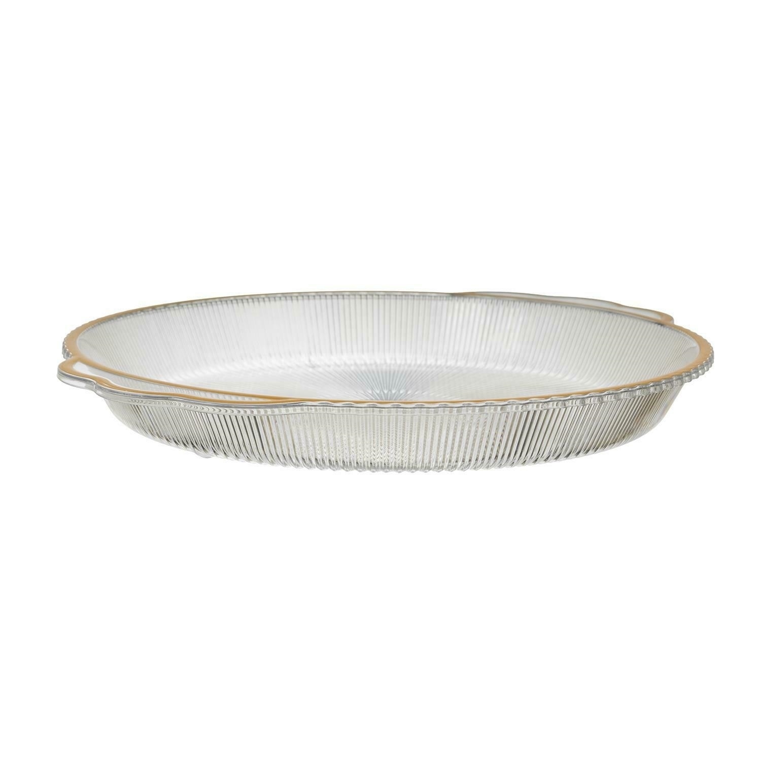 Fernity Taca Mirage 38,5cm owalna złoty brzeg plastikowa
