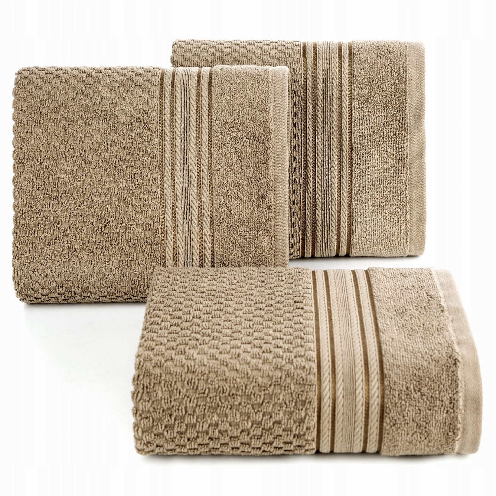 Ręcznik Frotte 50x90 Eurofirany DAVOS beżowy 500gsm Kąpielowy Puszysty