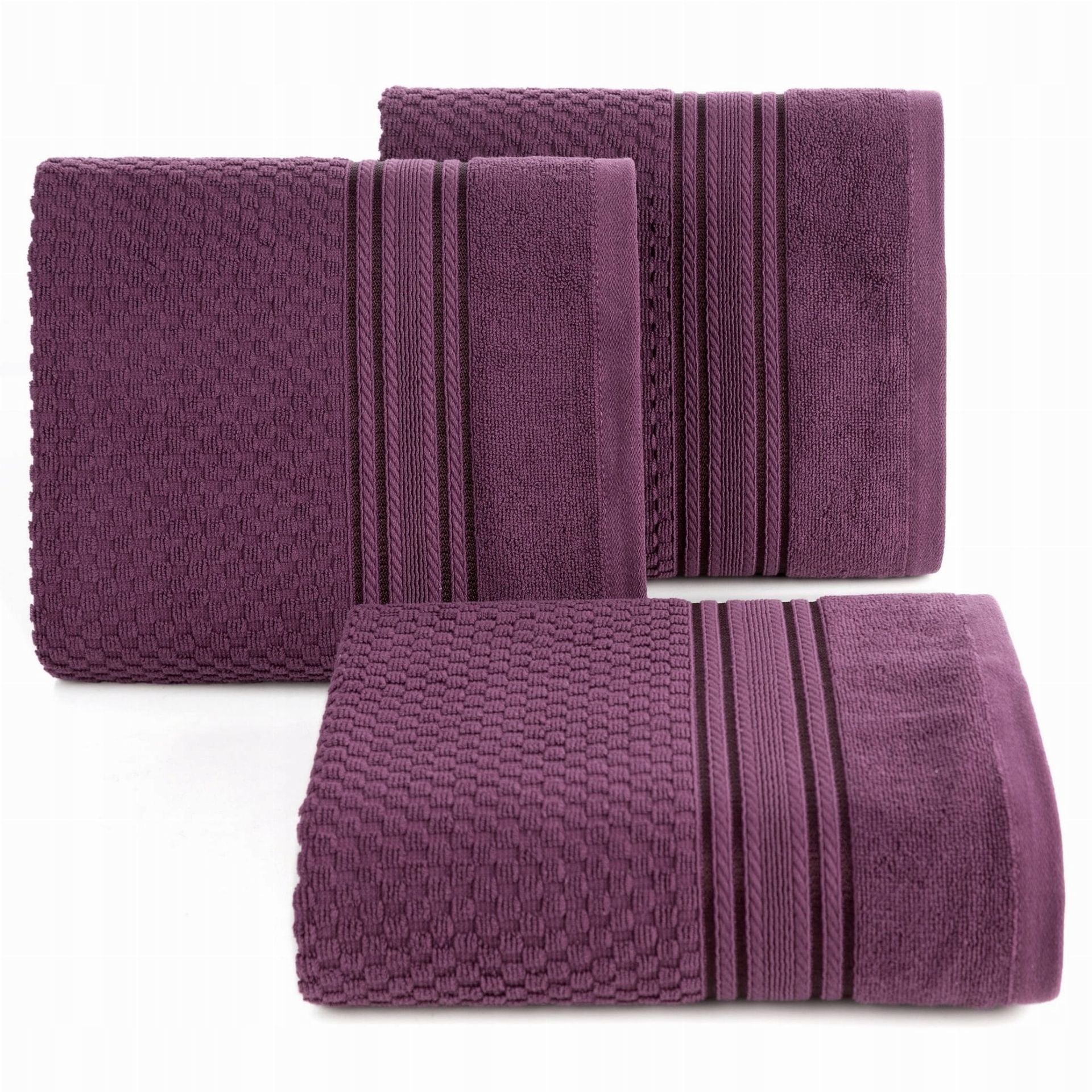 Ręcznik Frotte 70x140 Eurofirany DAVOS c. fioletowy 500gsm Kąpielowy Puszys
