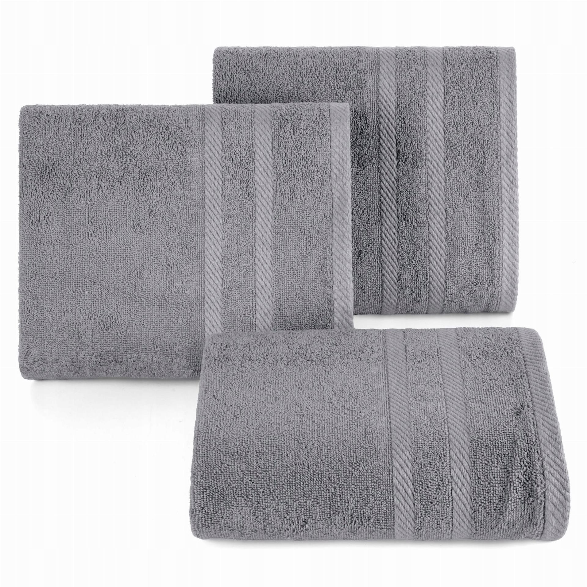 Ręcznik Frotte 50x90 Eurofirany MILO stalowy 500gsm Bawełniany Kąpielowy