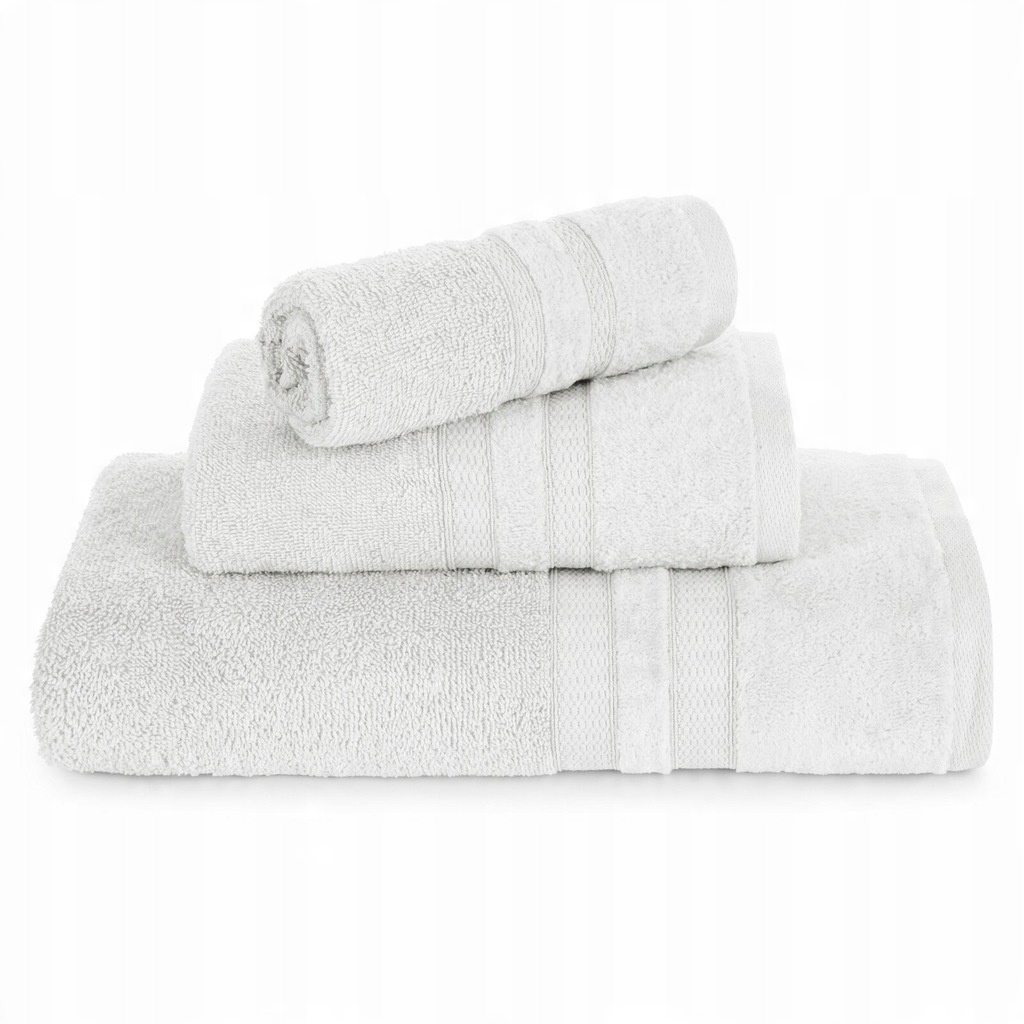 Ręcznik kąpielowy frotte Eurofirany 100% bawełna PORTO 50X90 biały 500 gsm