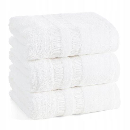 Ręcznik bawełniany z welwetową bordiurą 70x140 Eurofirany PORTO