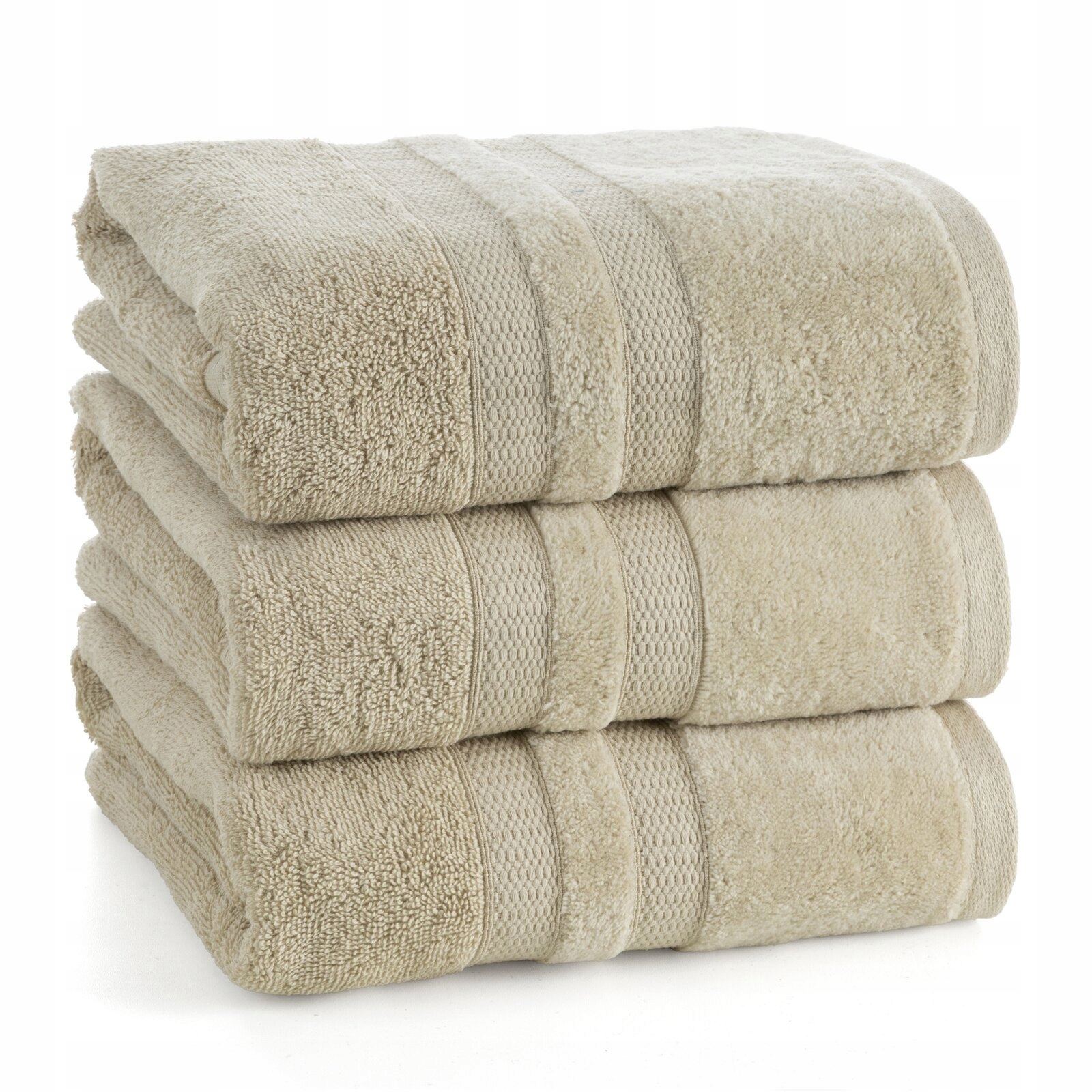 Ręcznik kąpielowy frotte Eurofirany 100% bawełna PORTO 70x140 j.beż 500 gsm