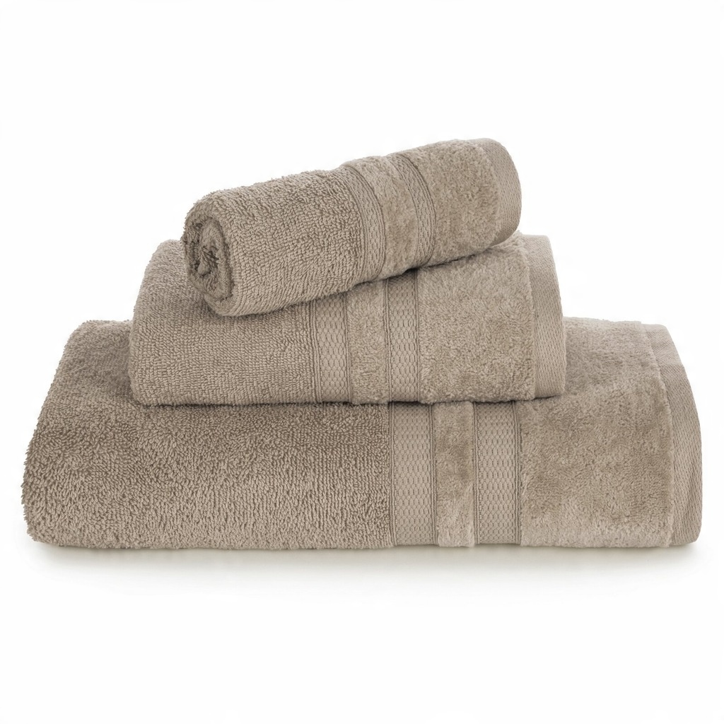 Ręcznik kąpielowy frotte Eurofirany 100% bawełna PORTO 70x140 beż 500 gsm