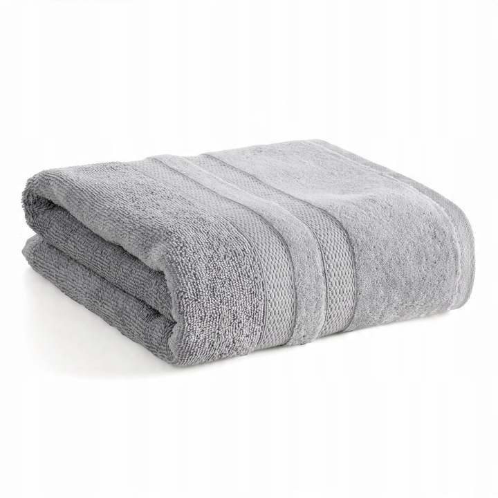 Ręcznik kąpielowy 70x140 frotte Eurofirany 100% bawełna PORTO srebrny 500 g