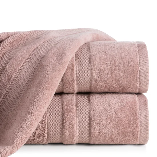 Ręcznik kąpielowy 50x90 pudrowy róż 100% bawełna 500g welwet PORTO 470044