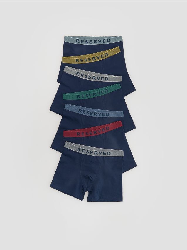 Reserved - Bawełniane bokserki 7 pack - granatowy
