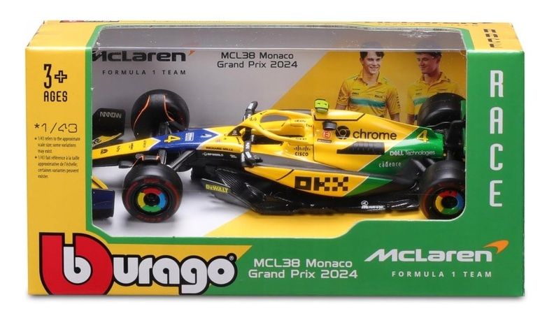McLaren F1 Mcl38 Norris Senna w sklai 143 - model lub pojazd