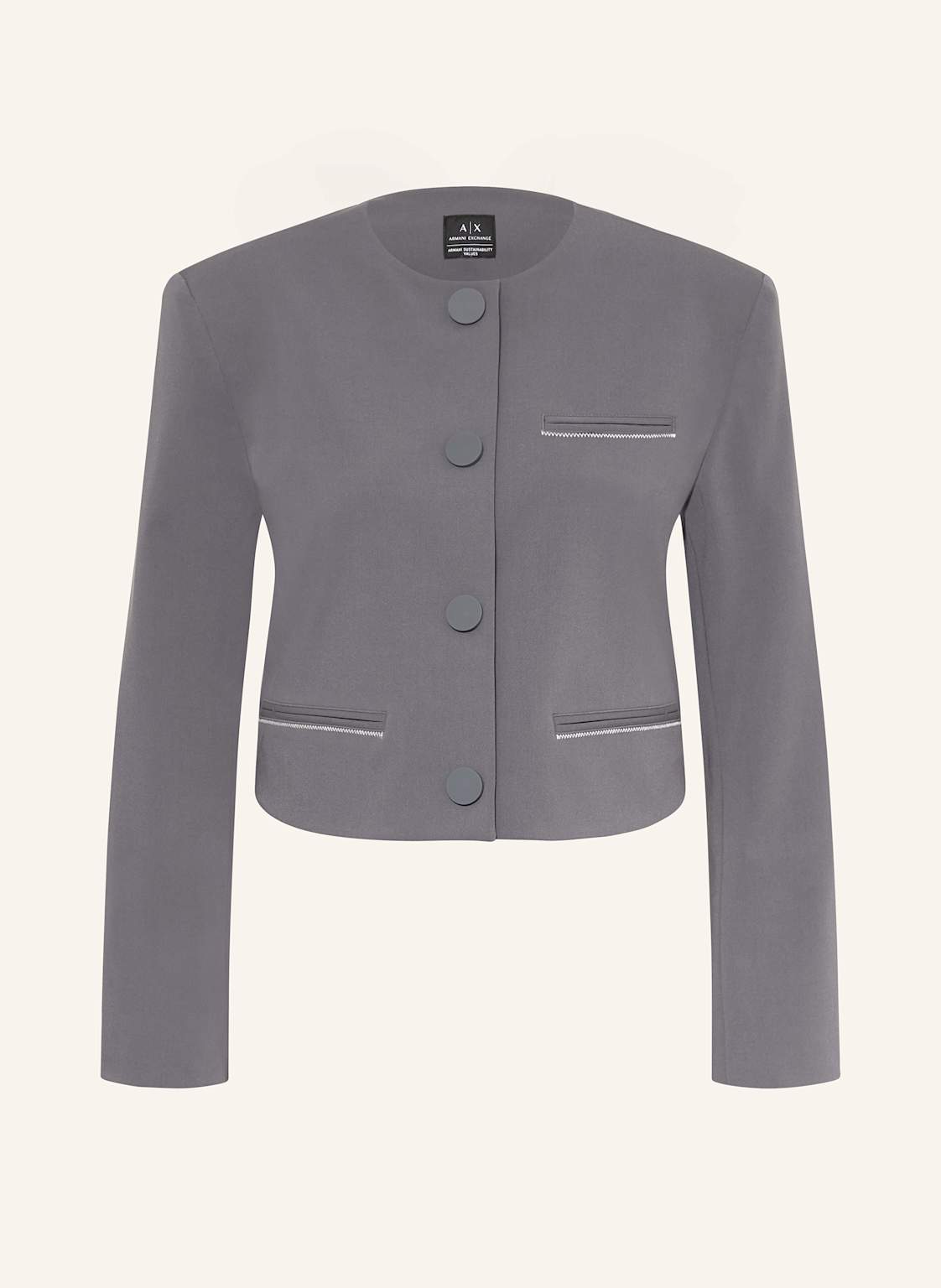 Armani Exchange Żakiet Pudełkowy grau
