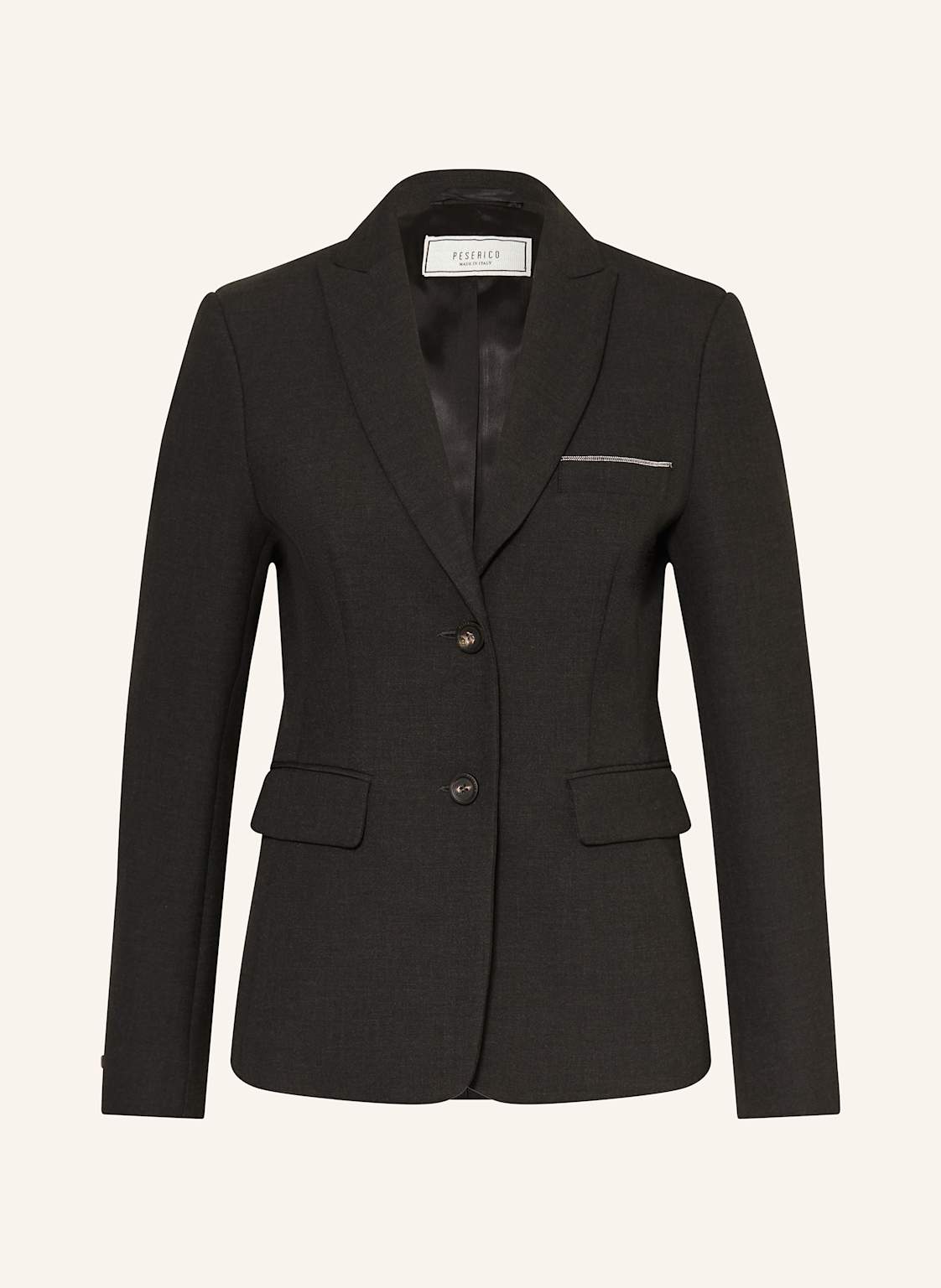 Peserico Blezer Z Ozdobnymi Kamykami grau