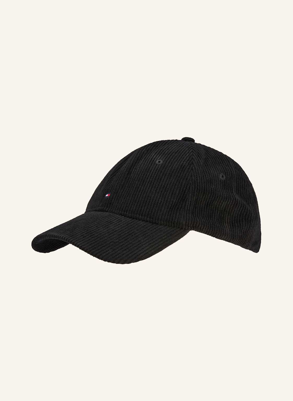 Tommy Hilfiger Czapka Ze Sztruksu schwarz