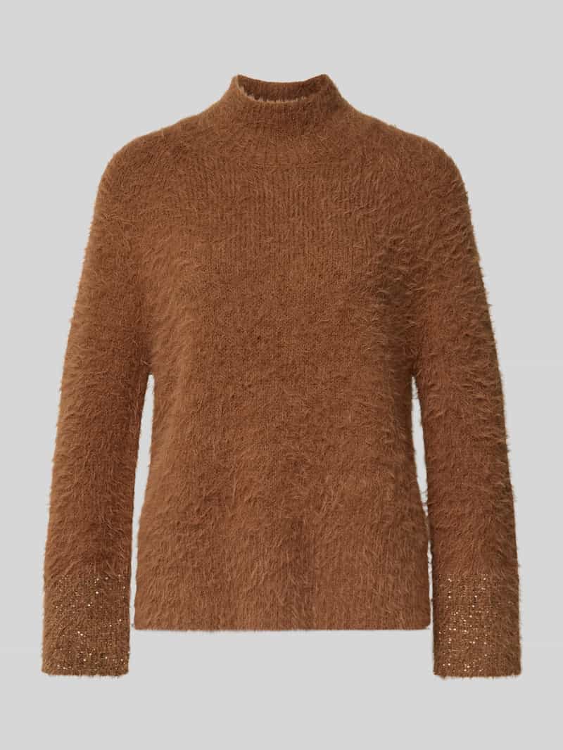 Sweter z dzianiny ze stójką