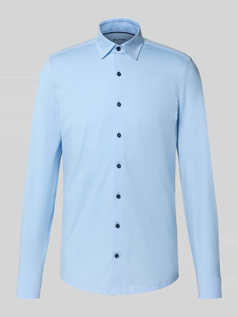 Koszula biznesowa o kroju super slim fit z kołnierzykiem typu kent