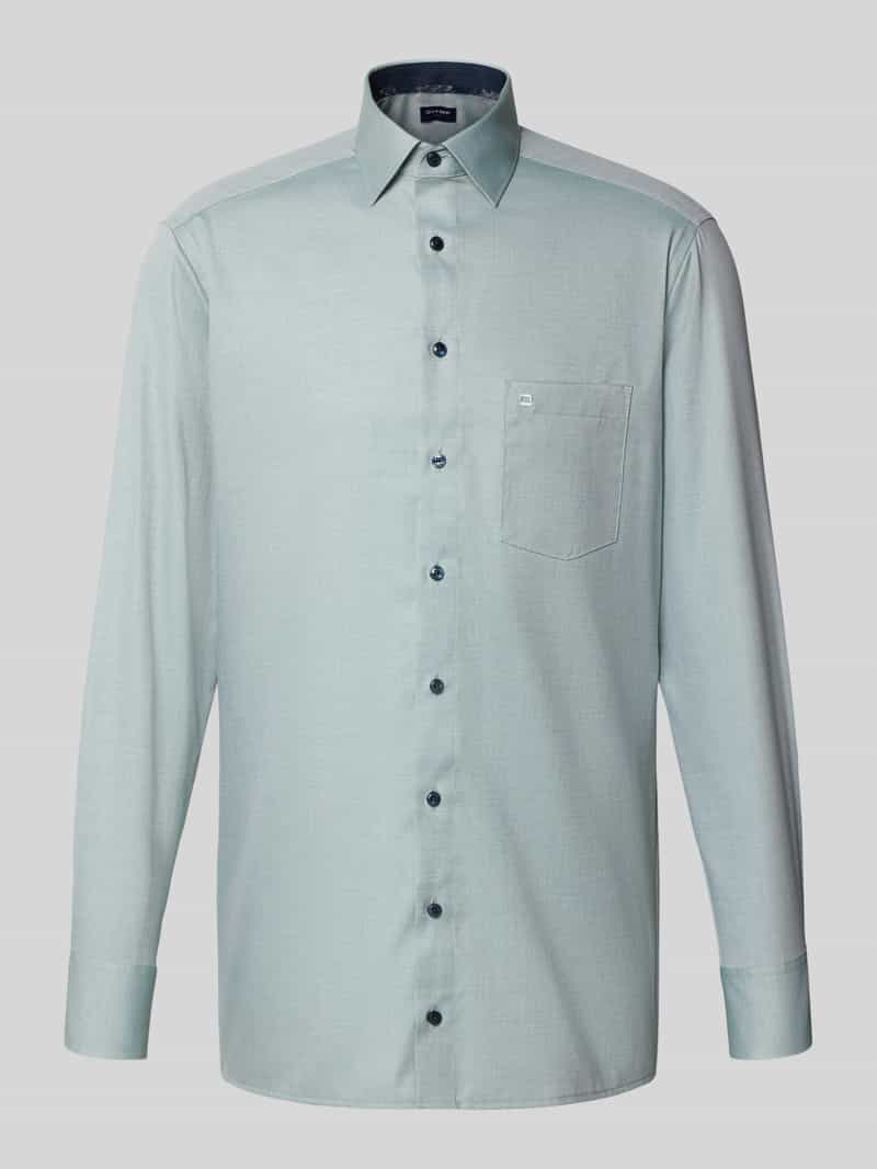 Koszula biznesowa o kroju modern fit z listwą guzikową