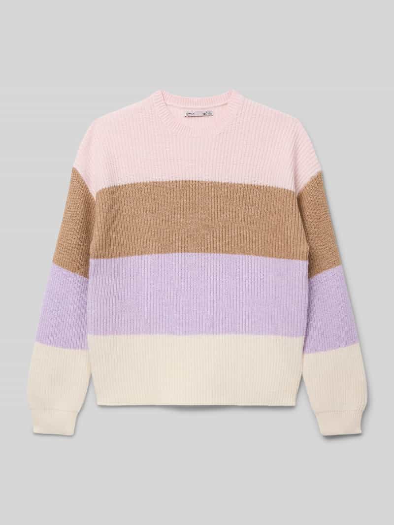 Sweter z dzianiny o kroju regular fit z mieszanki wiskozy model ‘SANDY’