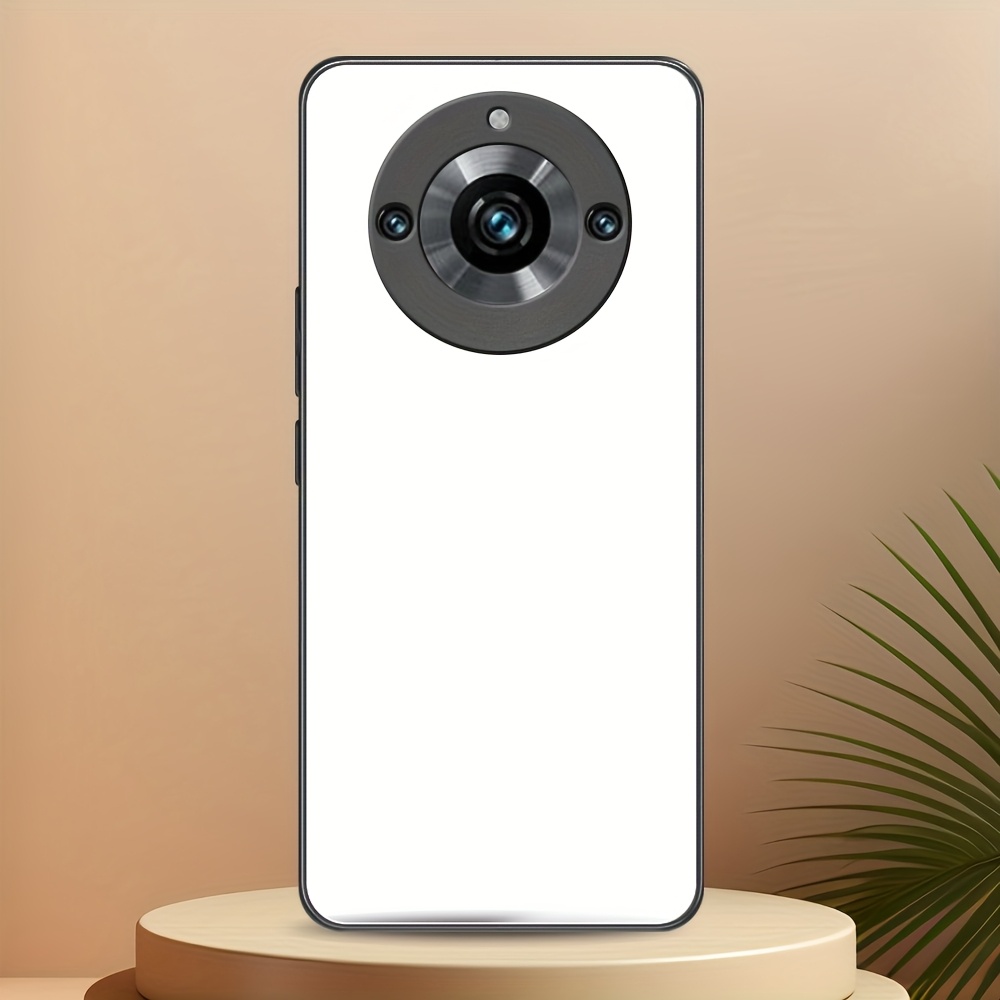 TEMU Spersonalizowane Etui na Telefon z Wzorem Zdjęcia, Czarne Antypoślizgowe Miękkie Krawędzie, Tylny Panel ze Szkła Akrylowego o Efekcie Lustra,