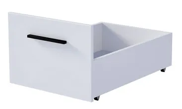 Modułowa biała szuflada pod łóżko - Mizz 7X
