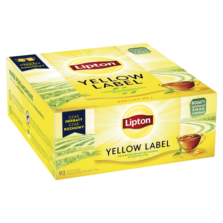 Herbata czarna Lipton Yellow Label 184g - 92 torebek