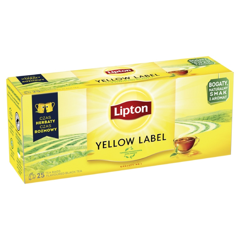 Herbata czarna Lipton Yellow Label 25 torebek x2g