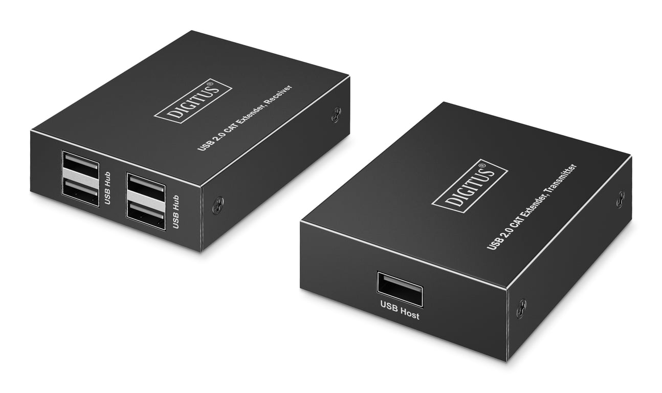 Digitus Przedłużacz USB 2.0 CAT, 4 porty USB-A, 150 m