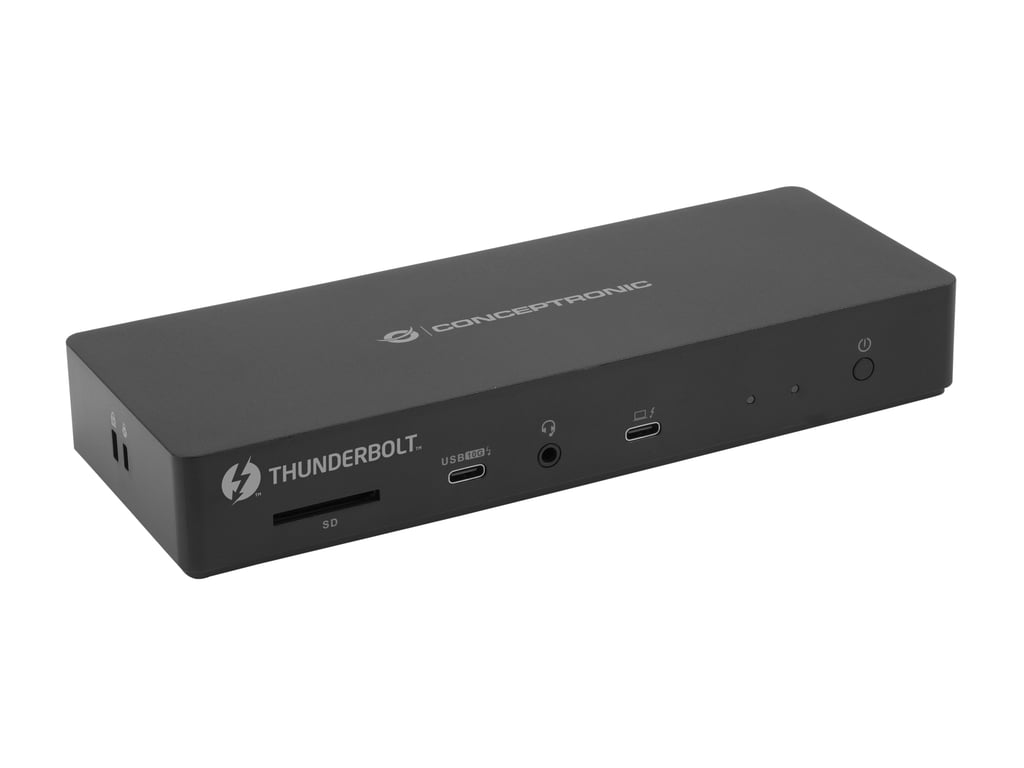 Conceptronic DONN30B stacja dokująca Przewodowa Thunderbolt 4 Czarny