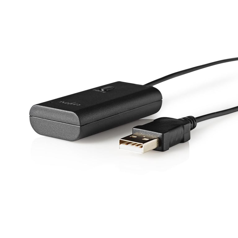 Nedis BTTR050BK bezprzewodowy nadajnik audio AUX + USB 10 m Czarny