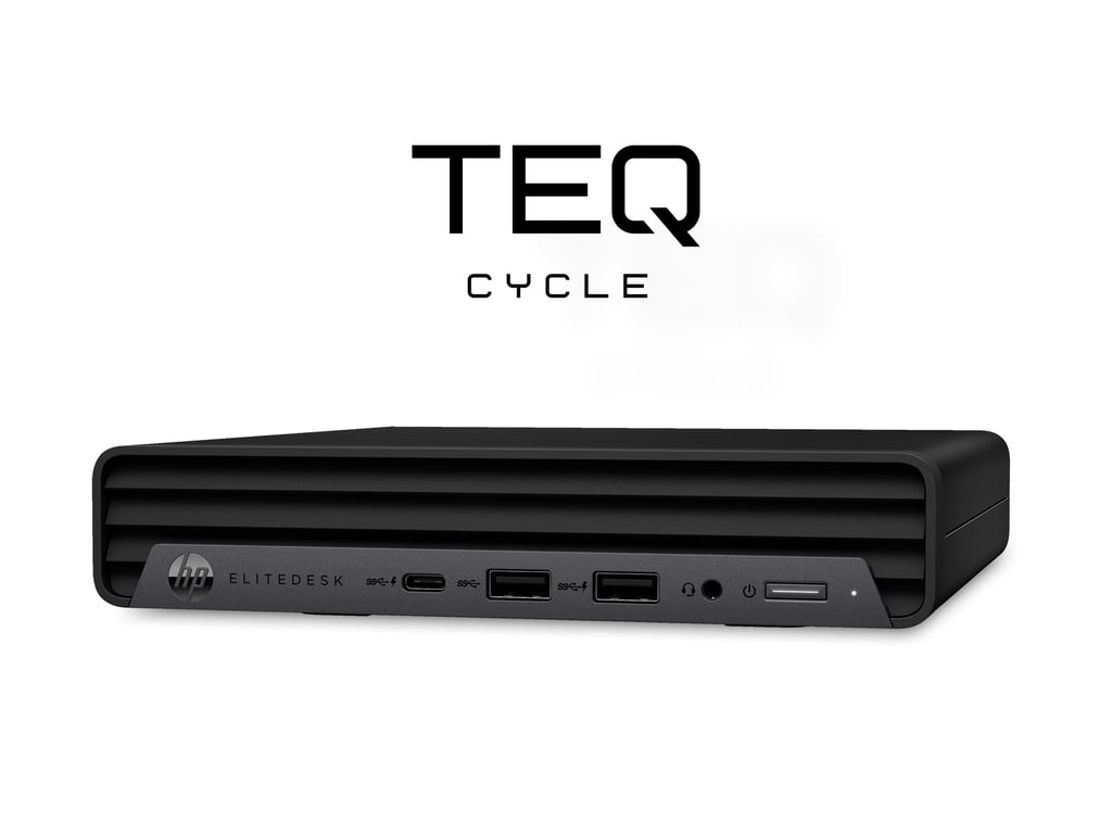Teqcycle HP Elitedesk 805 G6 DM AMD Ryzen™ 5 PRO 4650G 16 GB DDR4-SDRAM 256 GB SSD Windows 11 Pro Mini PC Czarny TH805G6ML06B