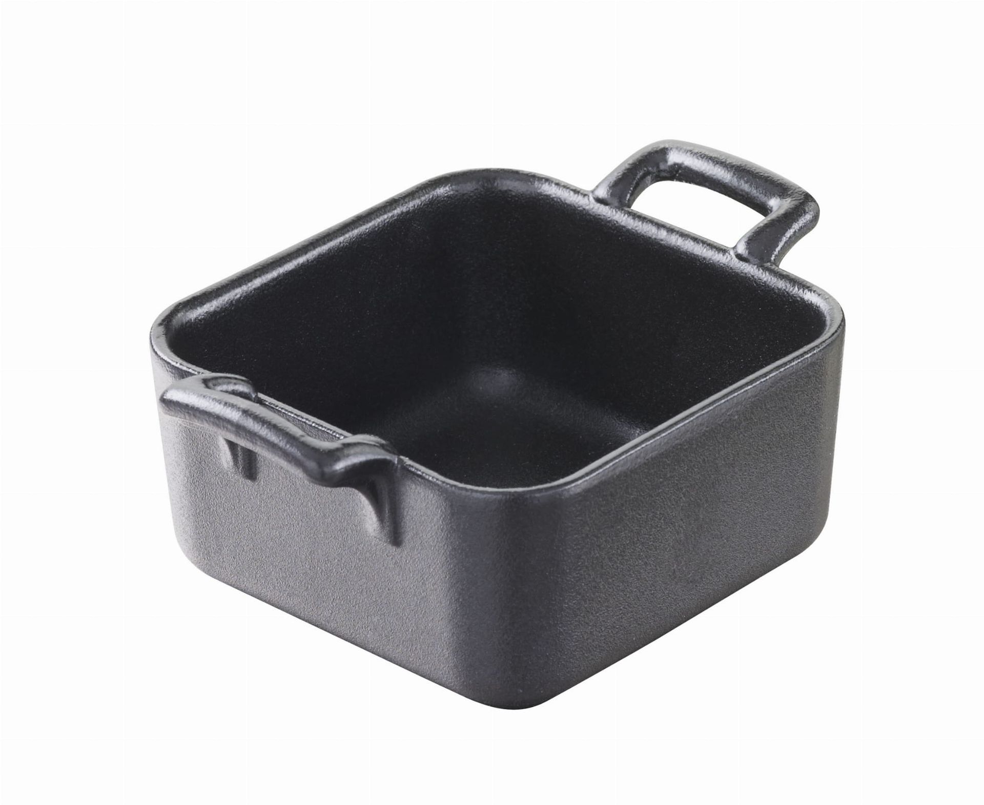 Revol BELLE CUISINE NOIR mini naczynie kwadratowe 7x7 cm Cast iron style