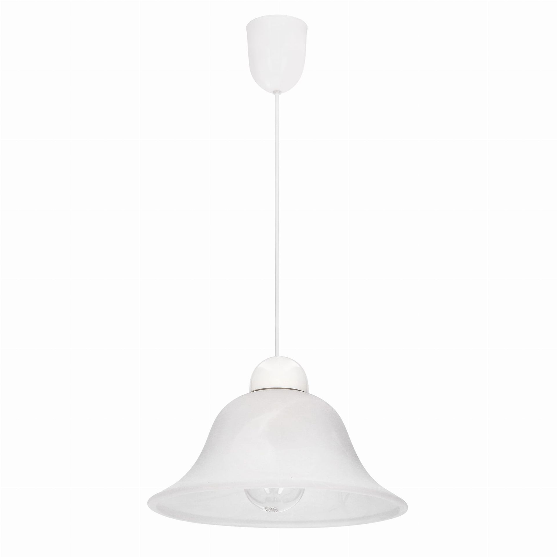 LENIS Lampa Wisząca Biały 1x60W E27 Klosz Biały