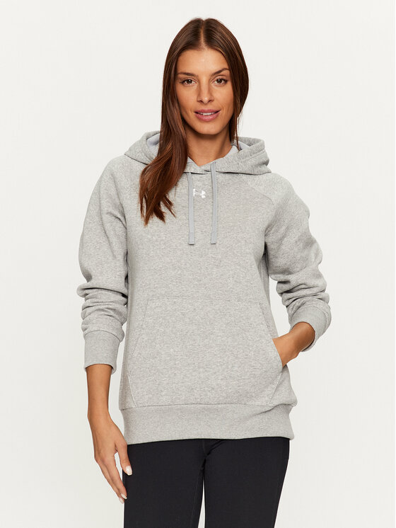 Under Armour Bluza Ua Rival Fleece Hoodie 1379500 Szary Loose Fit